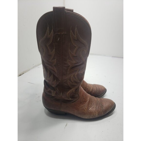 Nocona 6525 Vintage Bullhide Leather Embroidered Accents Cowboy Boots Size 8EE main image 6